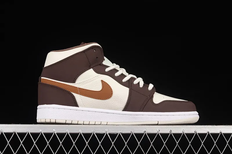 All categories Air Jordan Jordan series basketball shoes Air Jordan 1 Mid Air Jordan 1 Mid AJ1 Joe 1 meter brown mid-top retro basketball shoes DO6699-200